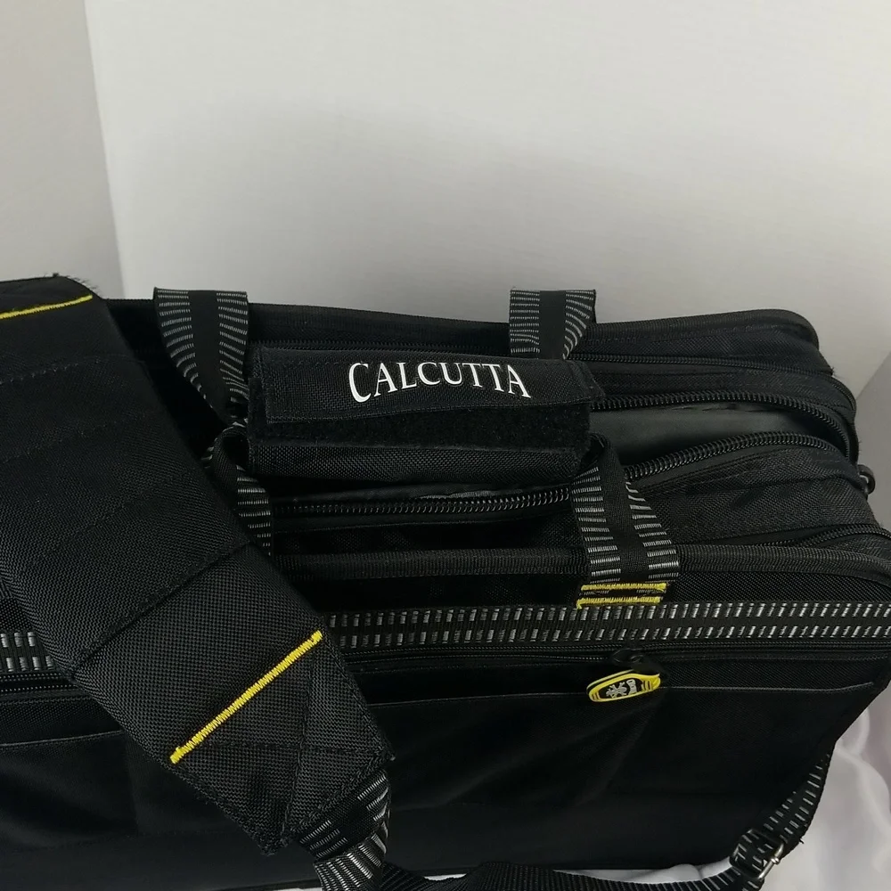 CALCUTTA BRIEFCASE/TRAVEL BAG LABTOP BAG IN BLACK CANVAS